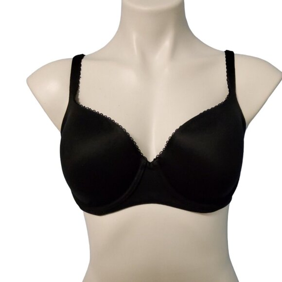 Victoria's Secret Underwire Demi Bra Size 32DDD Black Body By Victoria Padded - Picture 7 of 16